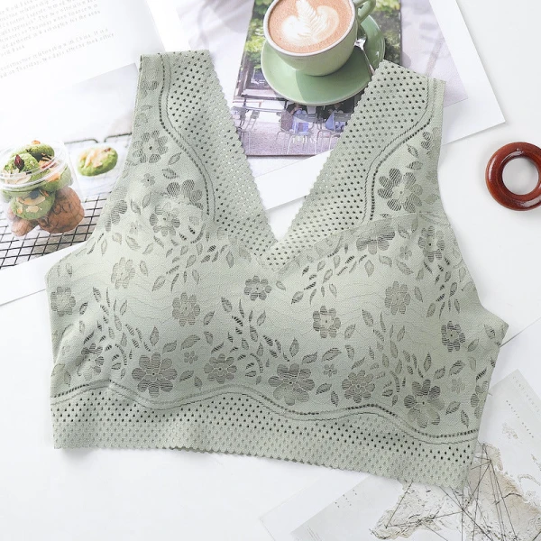 Large Size Seamless Wireless Push Up Bra Tank Top with Integrated Cups