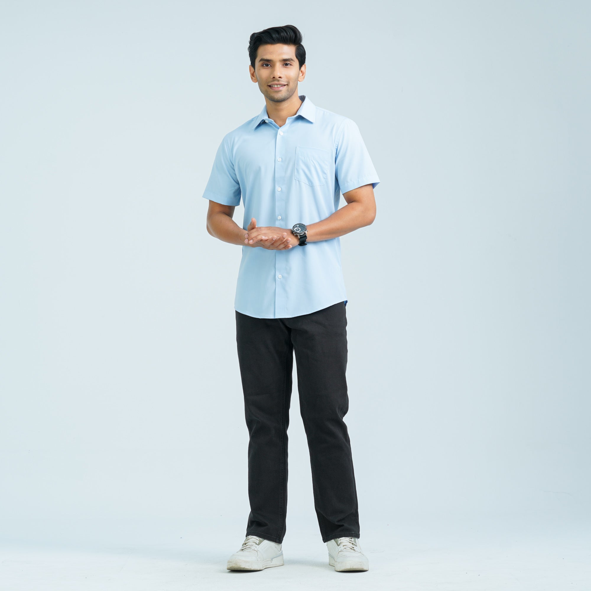 Men’s Sky Blue Casual Shirt - 3