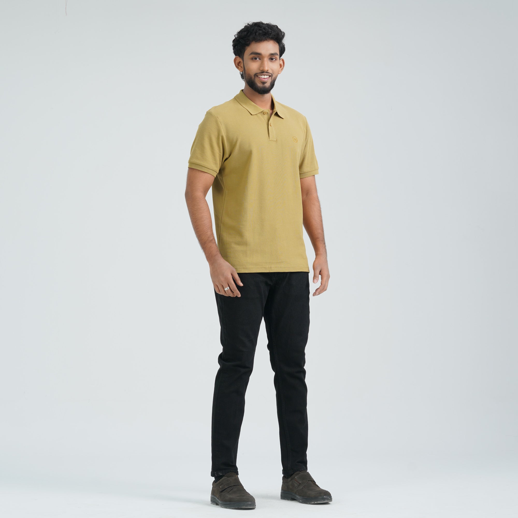 Men’s Olive Cotton Polo - 3
