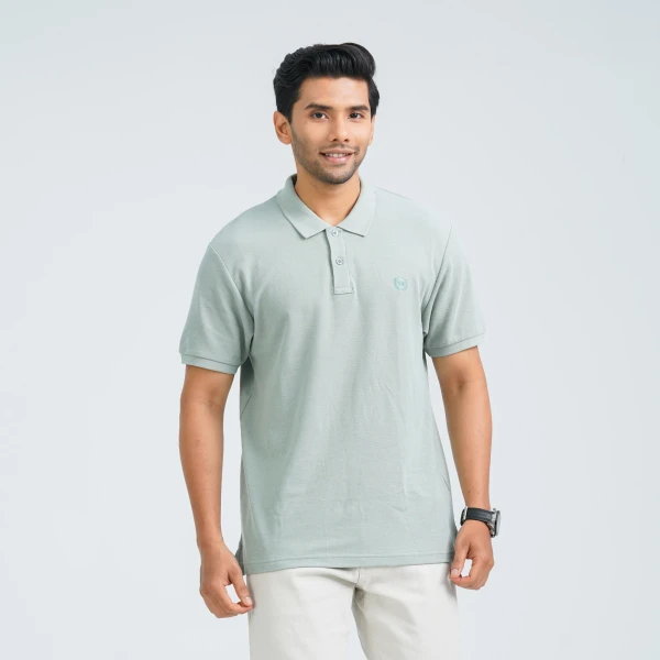 Men’s Green Cotton Polo