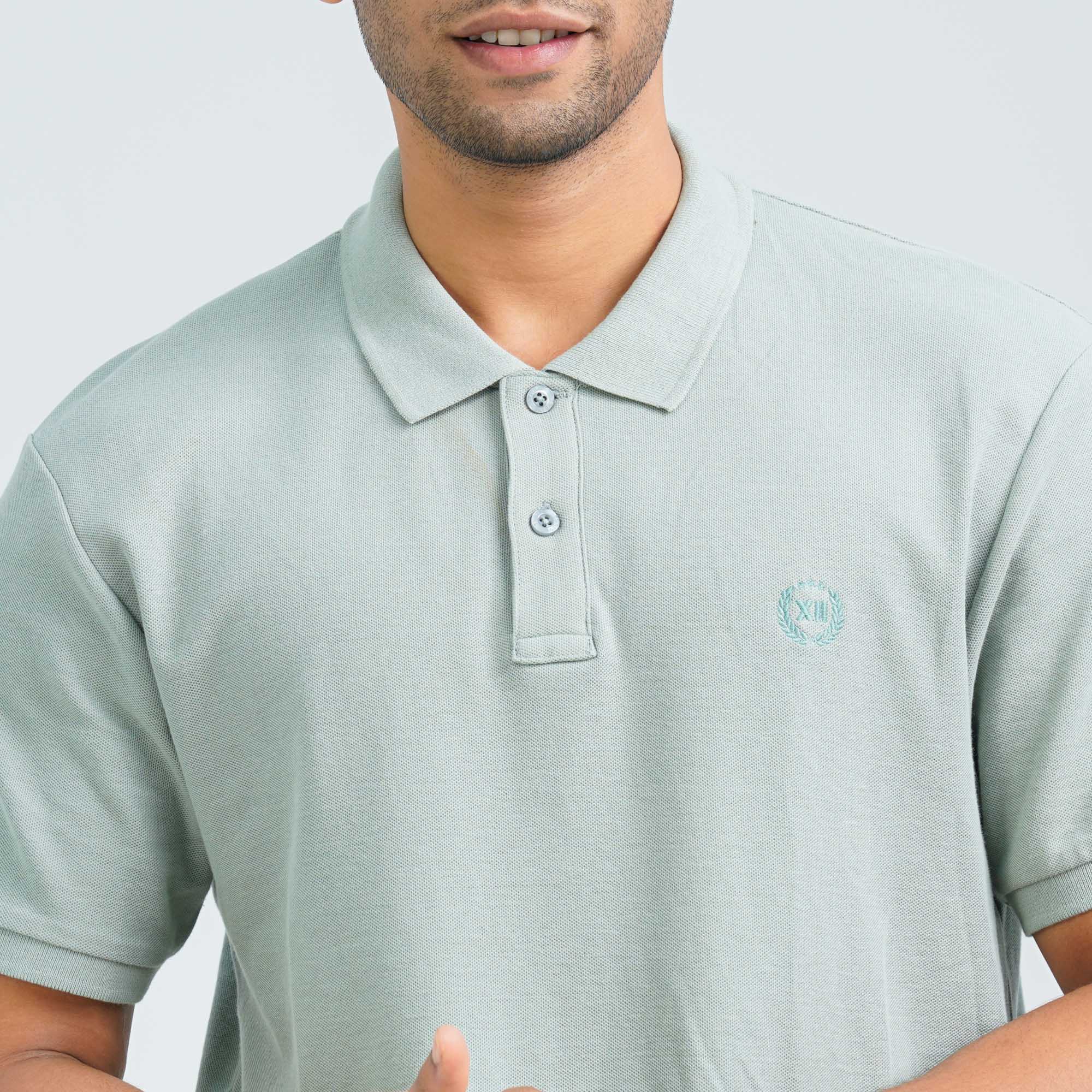 Men’s Green Cotton Polo - 2