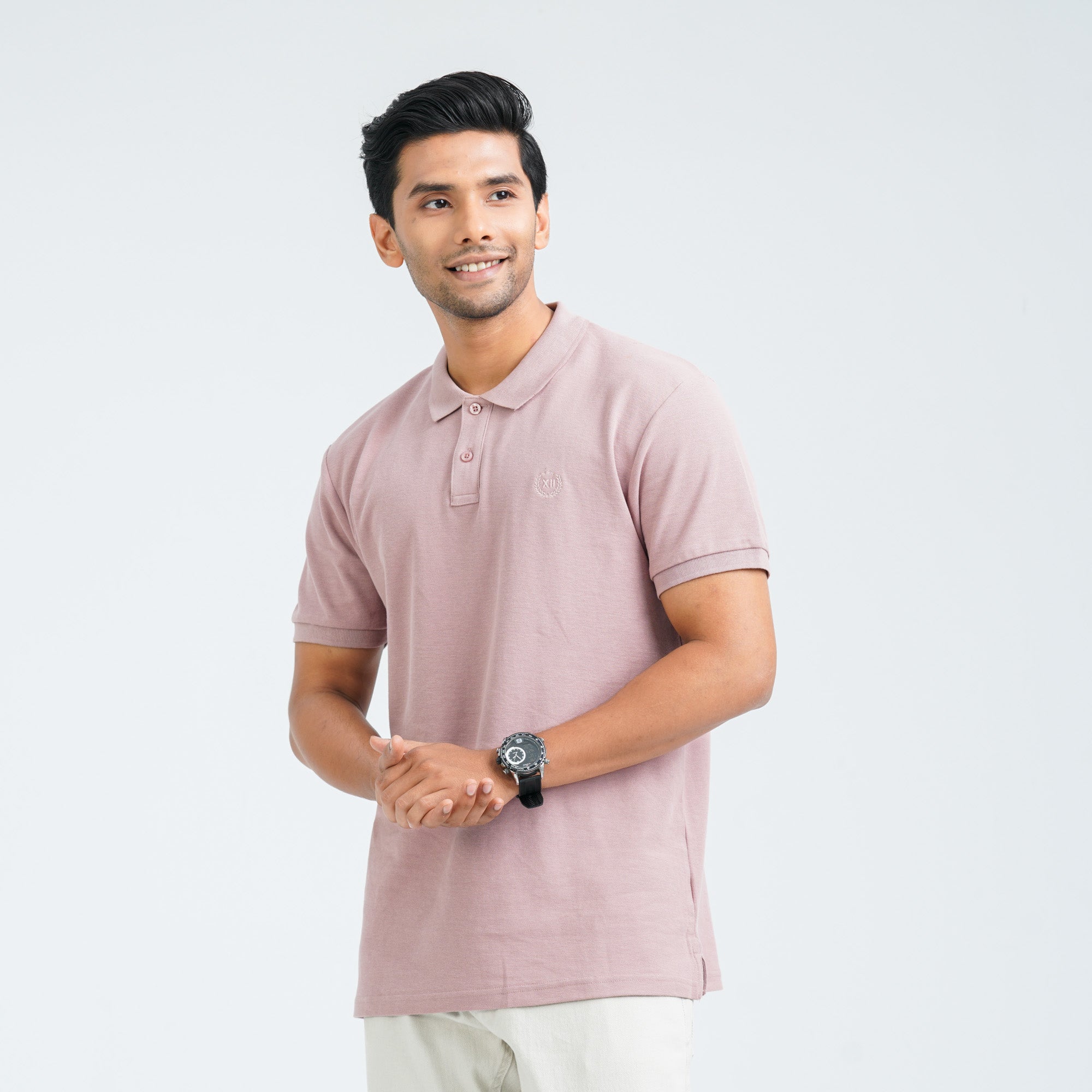 Men’s Dusty Pink Cotton Polo - 3