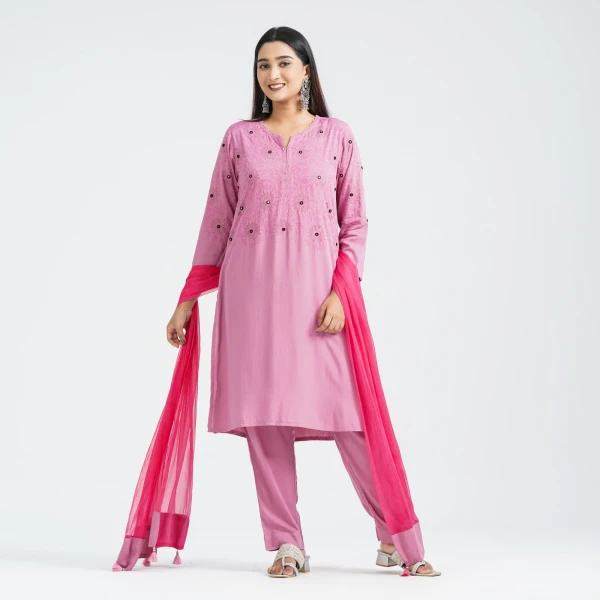 Women’s Floral Viscose Three Piece Set