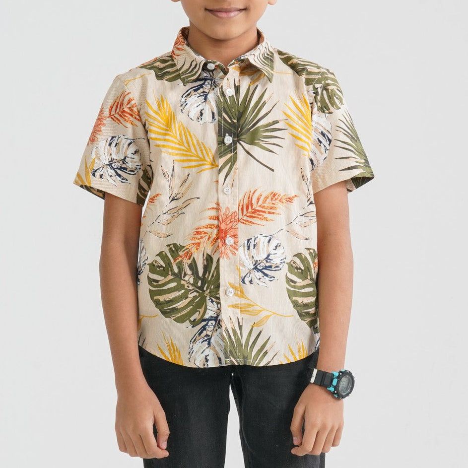 Baby Boy's Green Cotton Shirt - 2