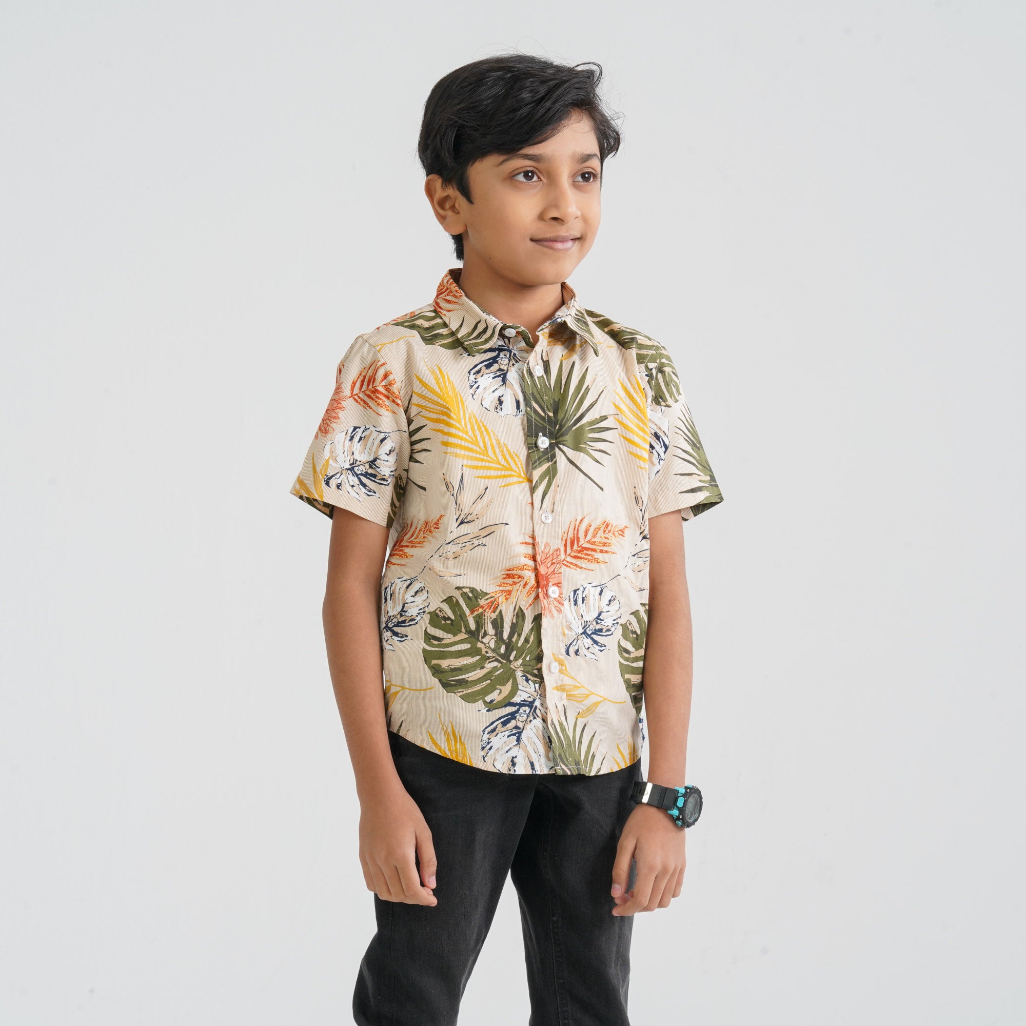 Baby Boy's Green Cotton Shirt - 5