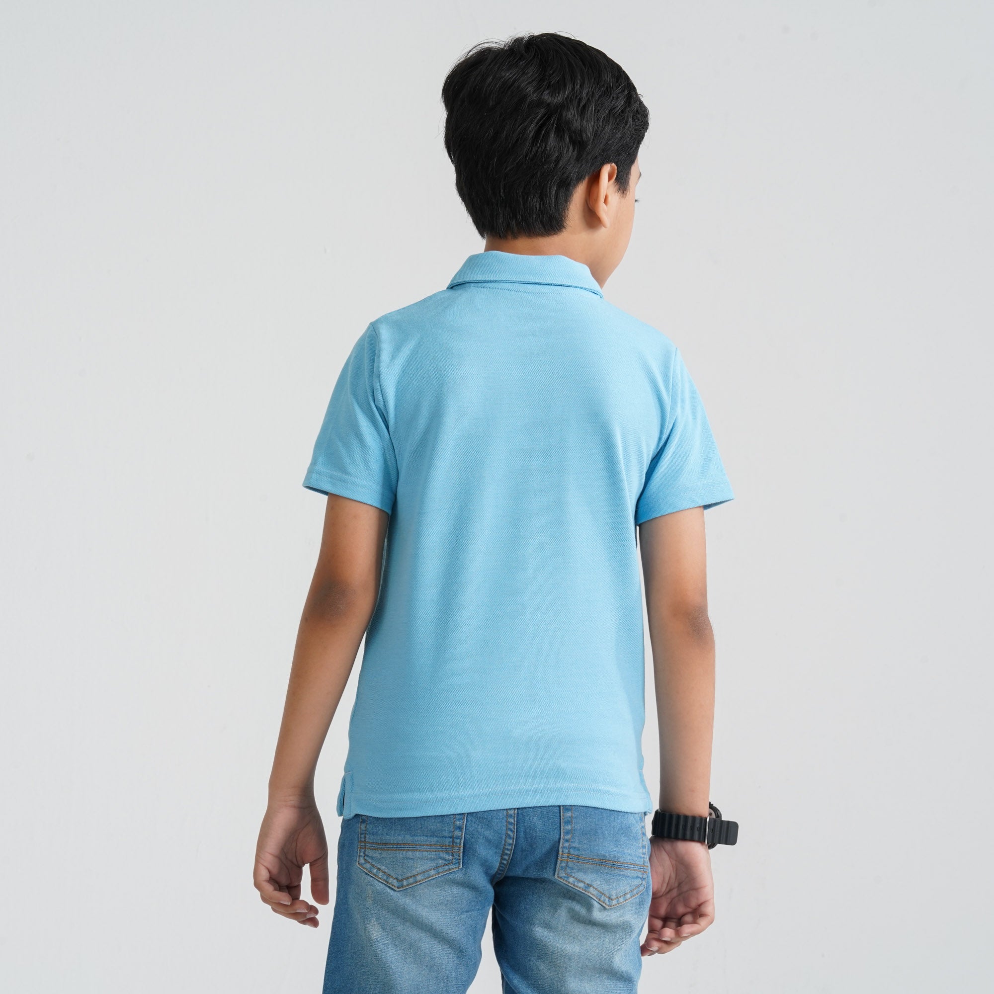 Boy's Sky Blue Polo - 4