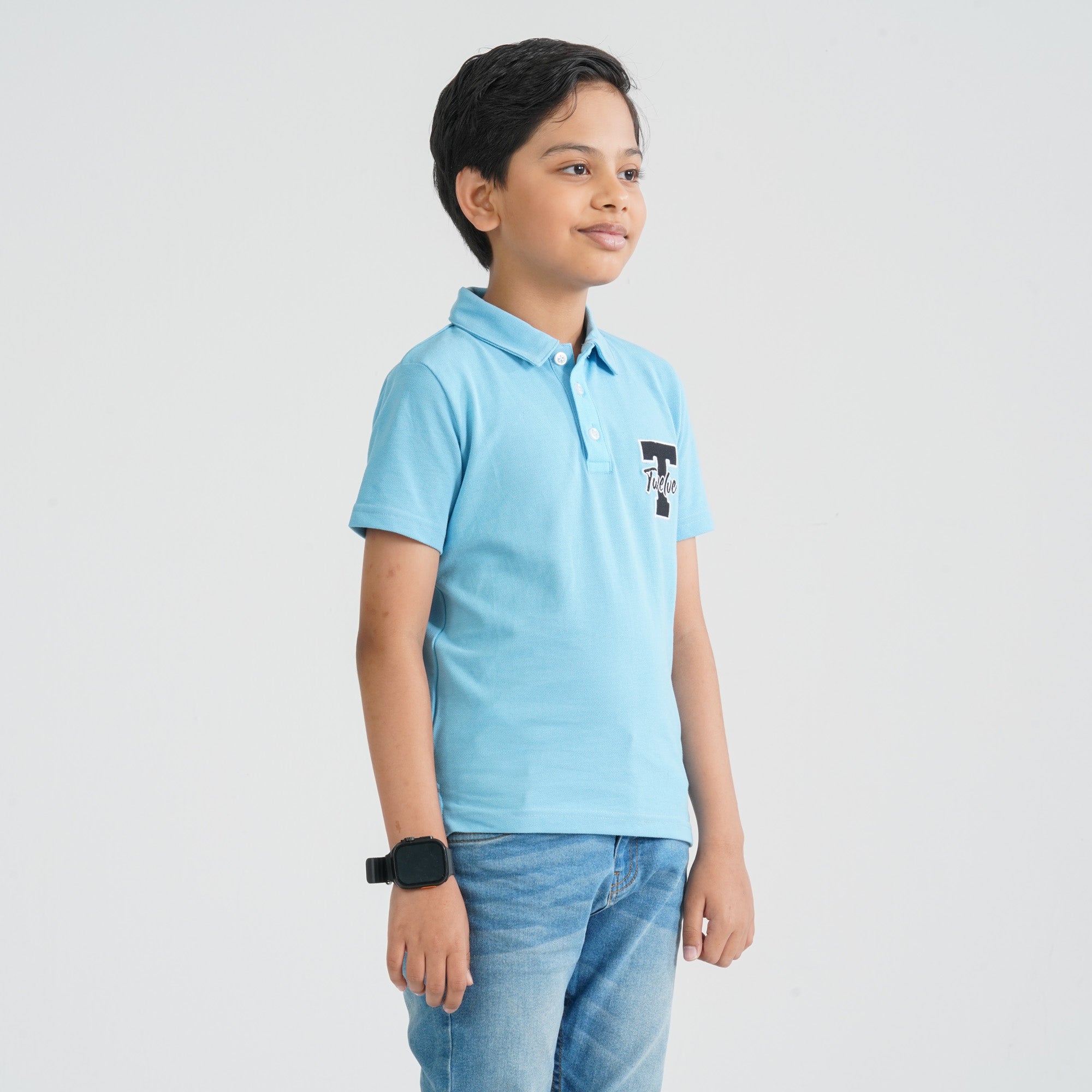 Boy's Sky Blue Polo - 5