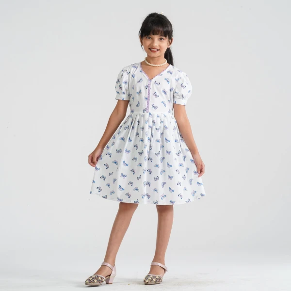 Girl's Cotton Flared Frock